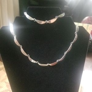 Sterling silver necklace and bracelet